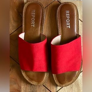 REPORT OPHELIA flat, strapless comfy Sandals Size 7